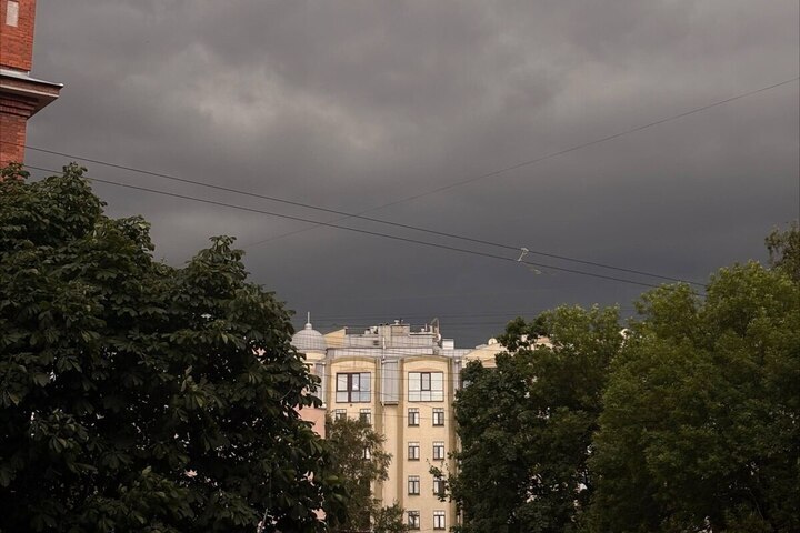 В Петербурге объявлен «желтый» уровень опасности 19 августа из-за гроз и ветра