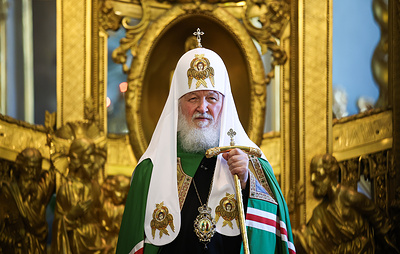 Патриарх Кирилл возглавил молебен у мощей святого Дмитрия Донского