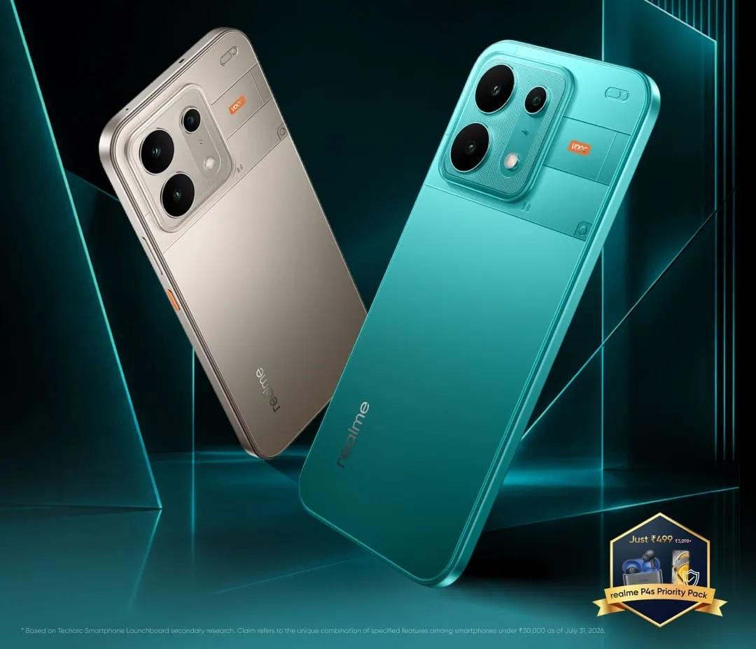 8000 мАч, 80 Вт, IP69 и Dimensity 7400 Ultra — раскрыты характеристики «короля производительности» Realme P4s