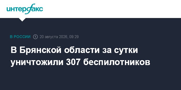 В Брянской области за сутки уничтожили 307 беспилотников
