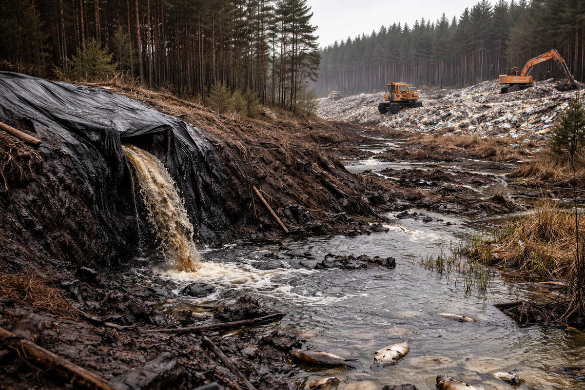 Сточные воды Котельников загрязнили проезжую часть