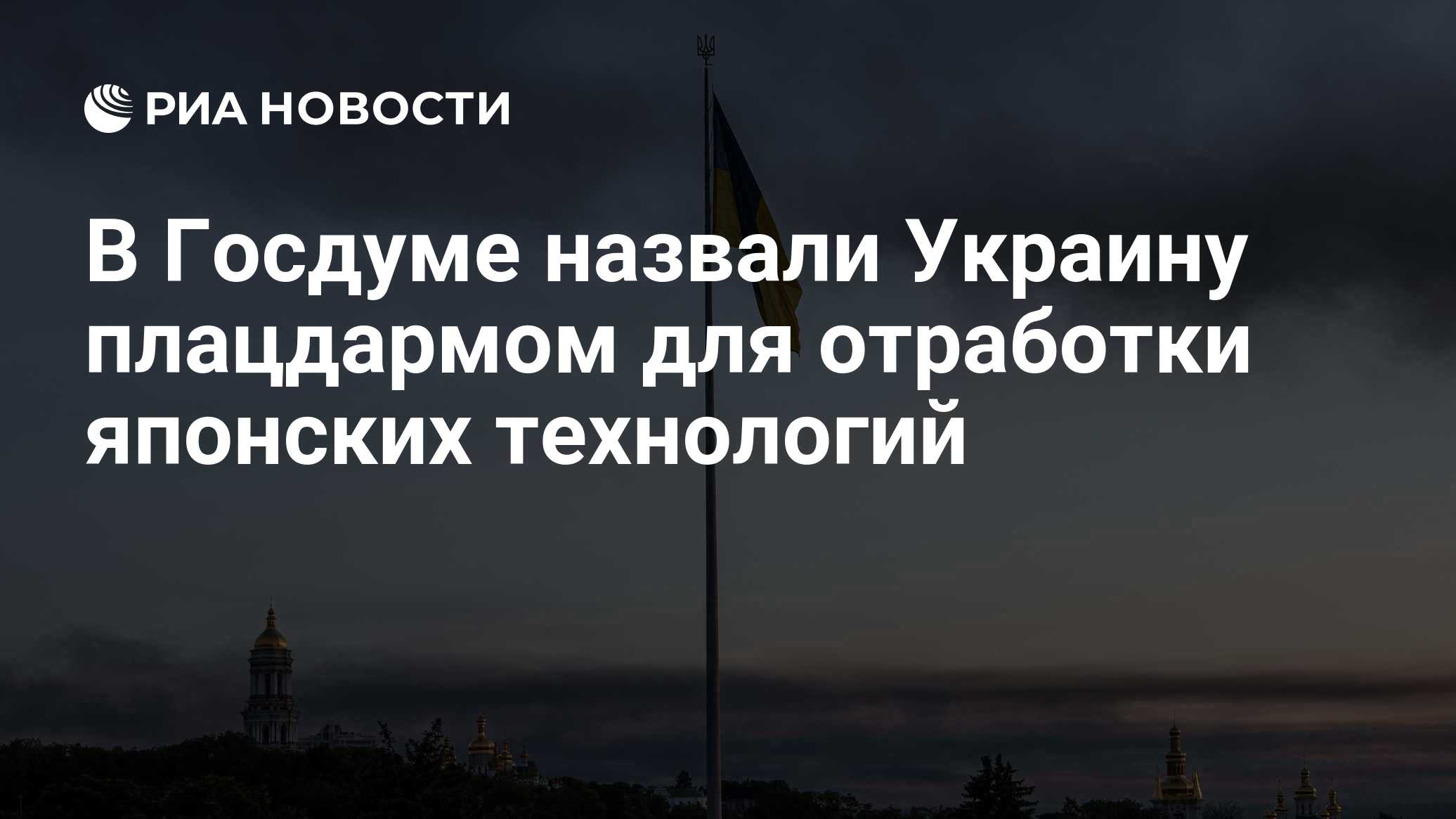 В Госдуме назвали Украину плацдармом для отработки японских технологий