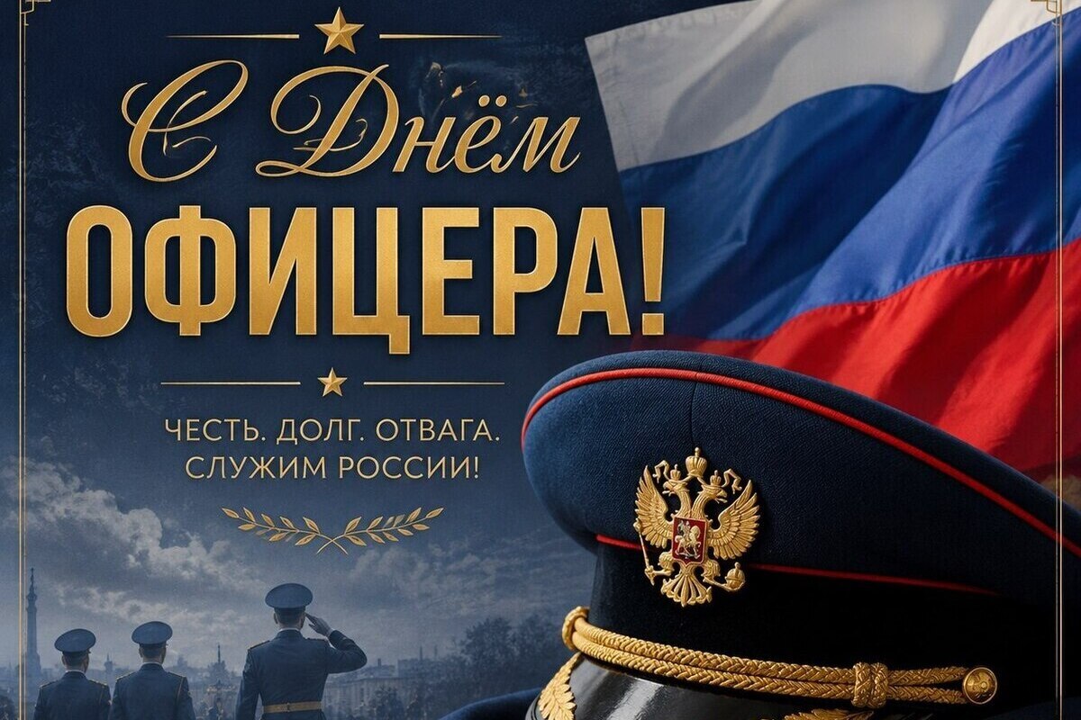 С Днём офицера России 2026: красивые, стильные открытки и картинки с праздником