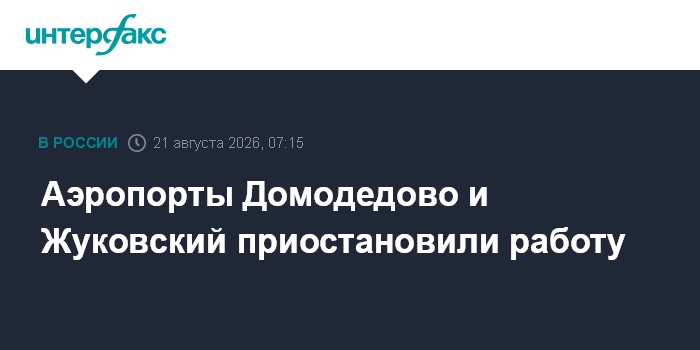 Аэропорты Домодедово и Жуковский приостановили работу