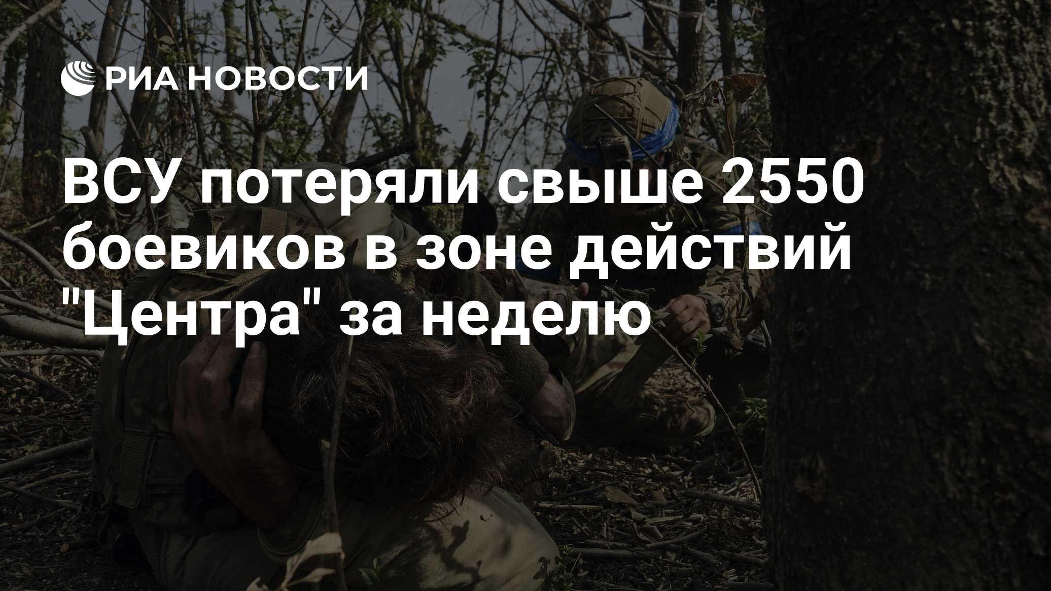 ВСУ потеряли свыше 2550 боевиков в зоне действий "Центра" за неделю
