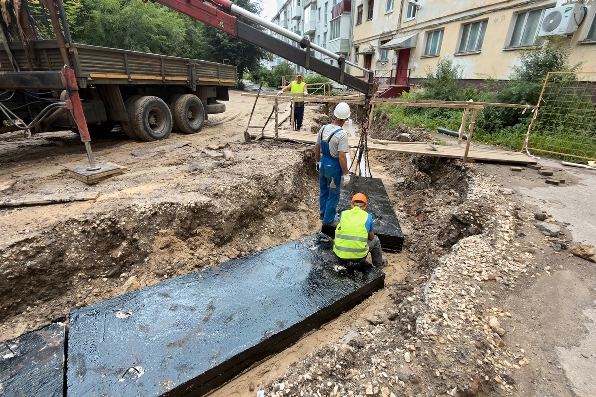 В Кольчугино продолжается капремонт тепловых сетей