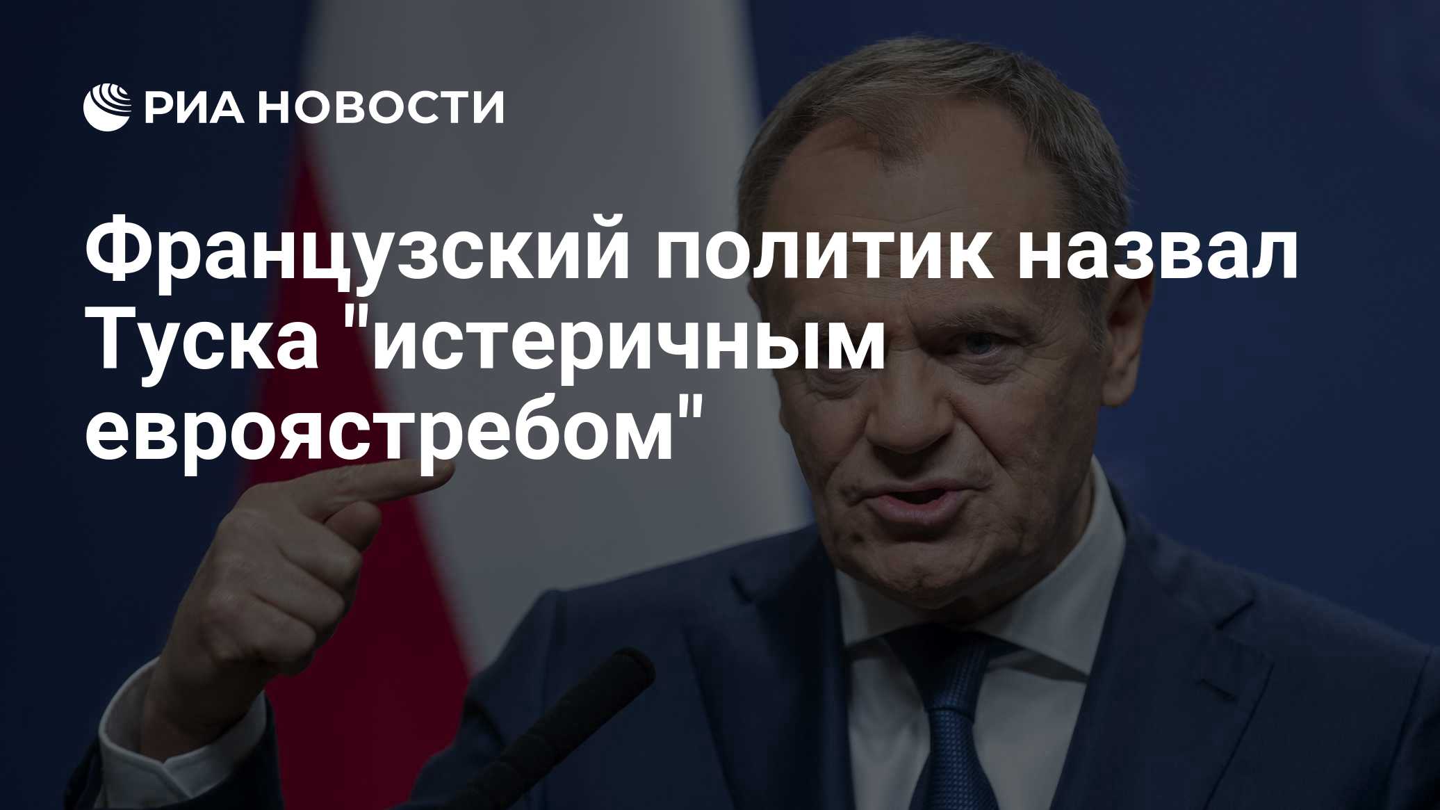 Французский политик назвал Туска "истеричным евроястребом"