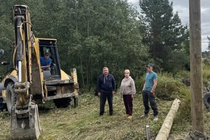 Строительство линии электропередачи в Куркиеки
