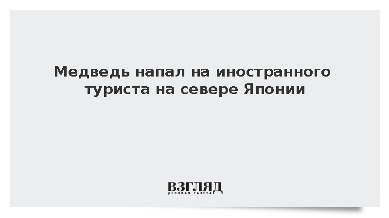 Иностранный турист госпитализирован после нападения медведя на севере Японии