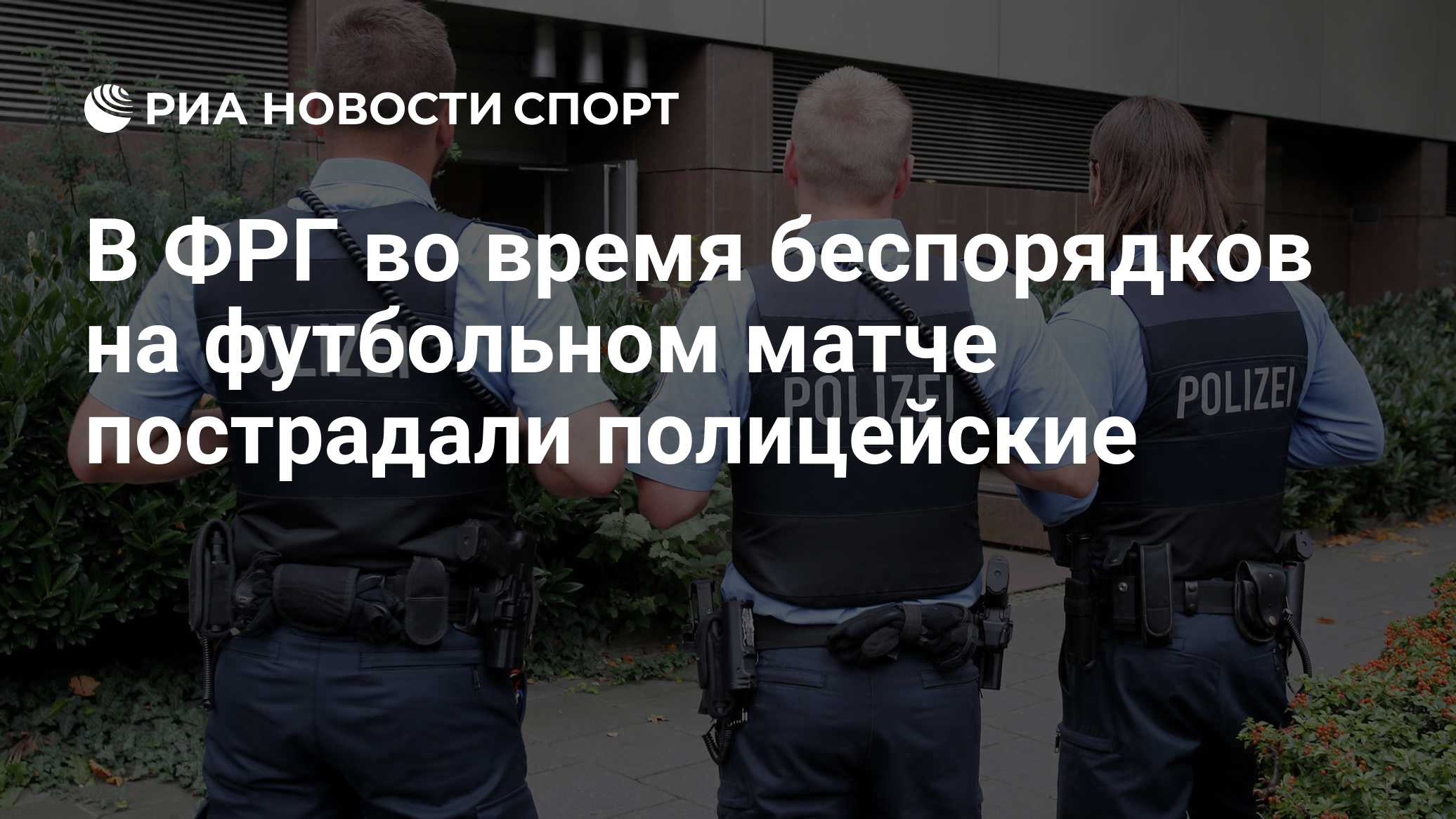 В ФРГ во время беспорядков на футбольном матче пострадали полицейские