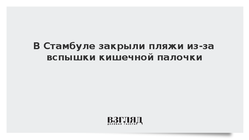 Власти Стамбула закрыли два пляжа из-за высокой концентрации кишечной палочки