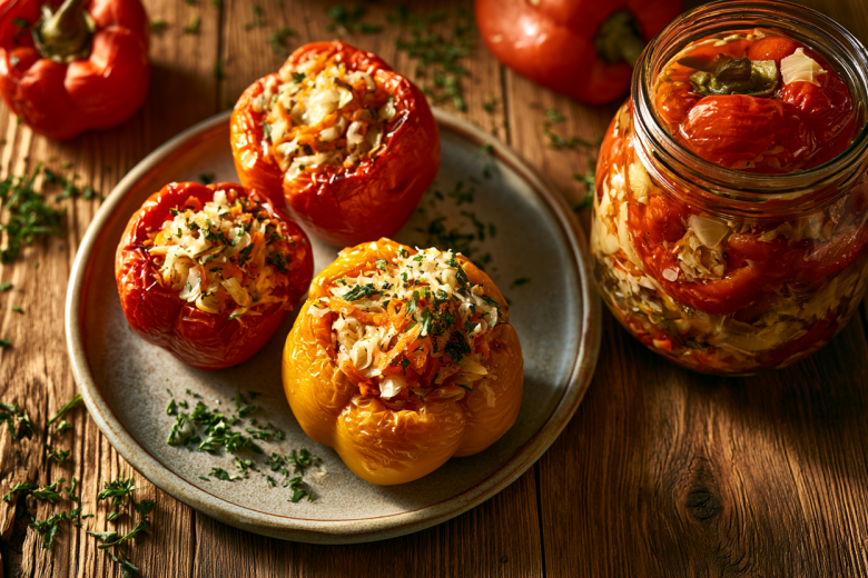 Фарширую перцы капустой — и катаю: зимний деликатес — съедите банку за вечер под горячую картошку