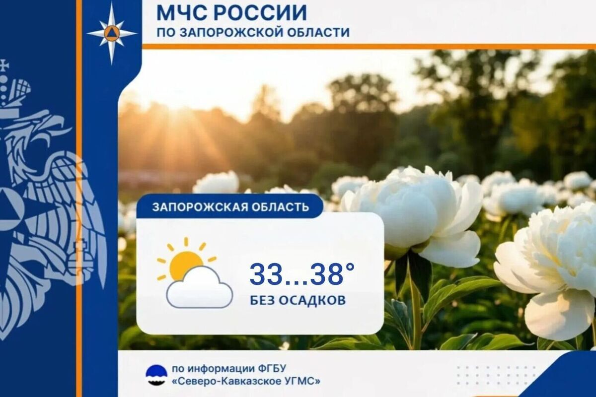 Ясно, жарко и ветрено: Какая погода будет на Запорожье 23 августа