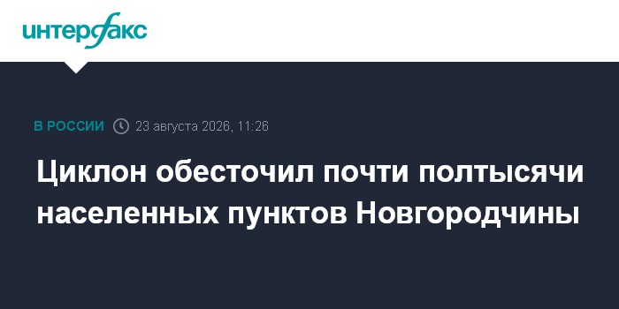 Циклон обесточил почти полтысячи населенных пунктов Новгородчины